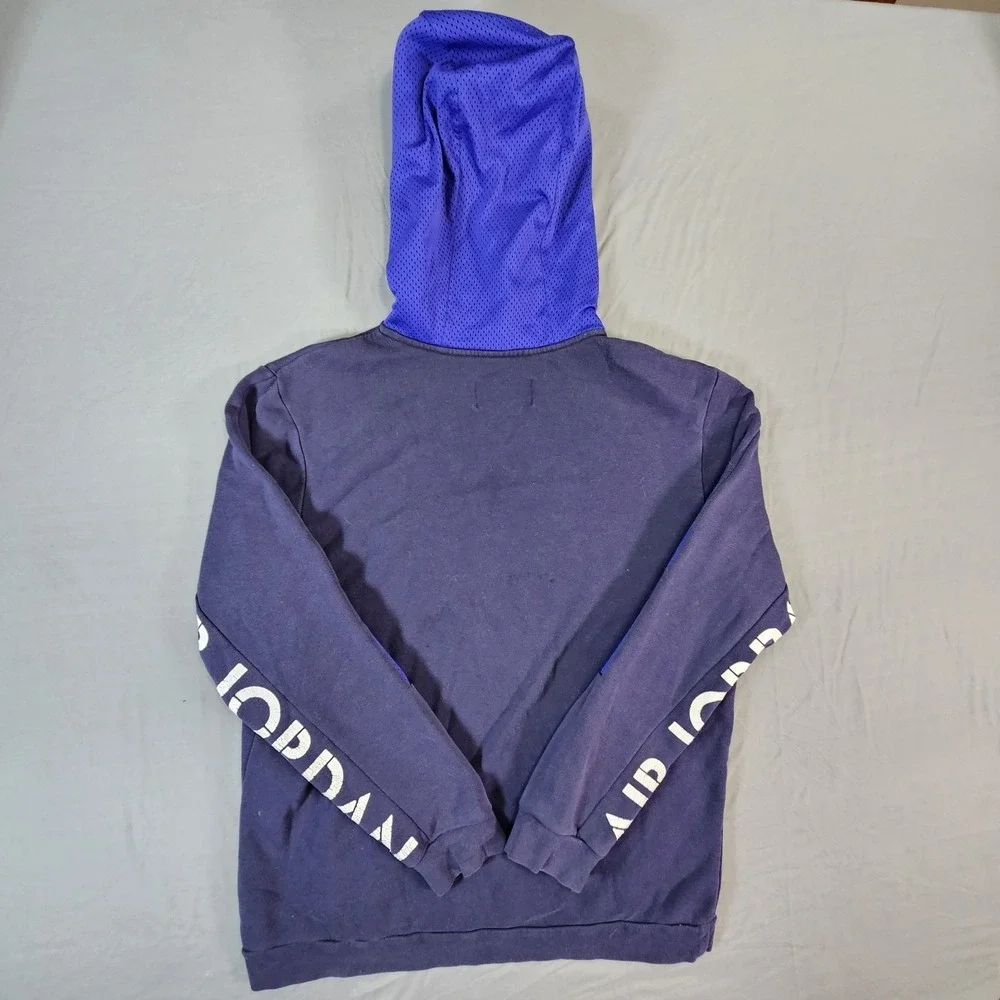 Air Jordan Sweatshirt Mens Large Air Jordan Logo Contrasting Colors Blue